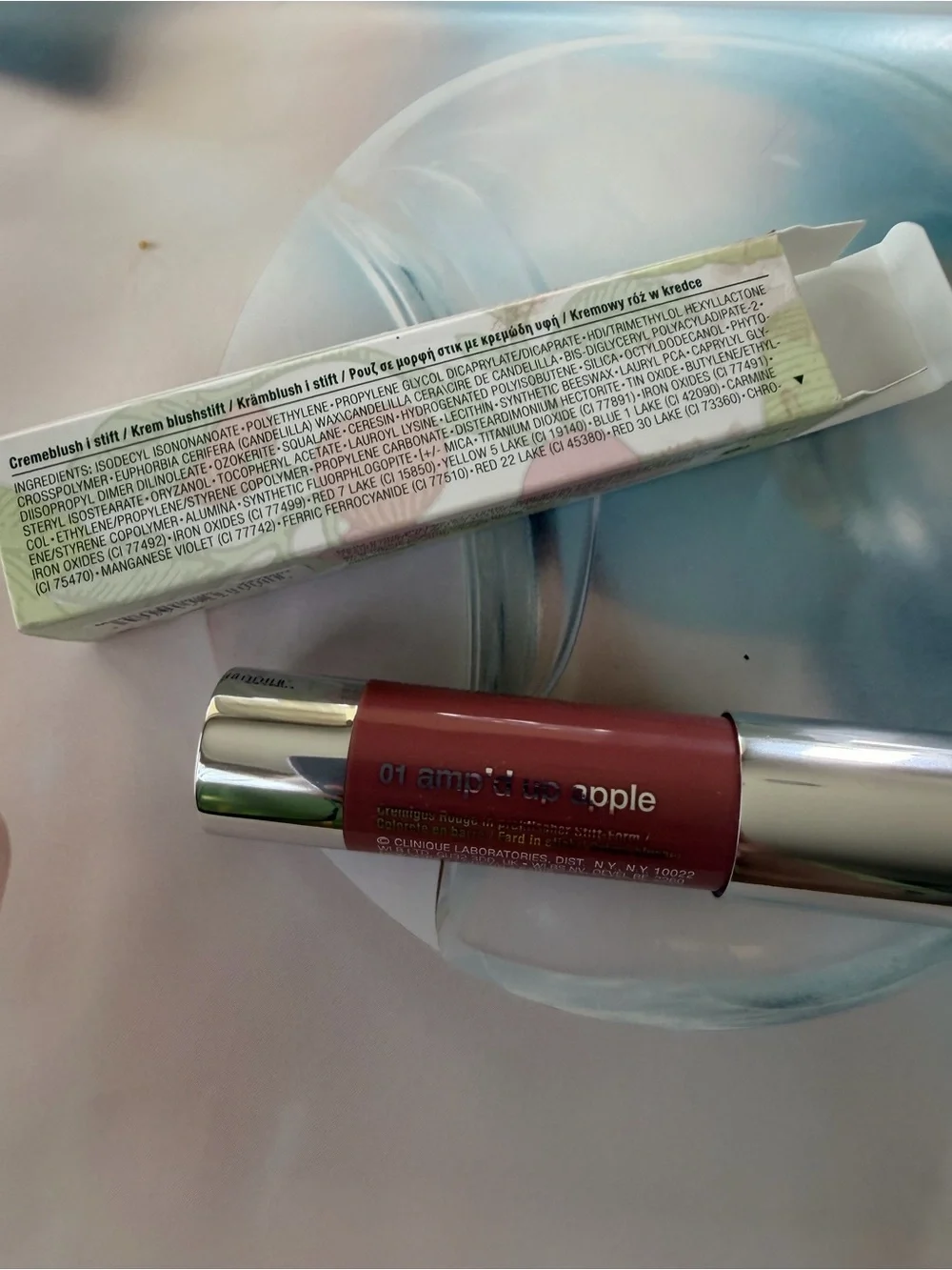 CLINIQUE Chubby Stick Cheek Color Balm 01 Amp'd up Apple 0.21 oz /6g~ Full Size